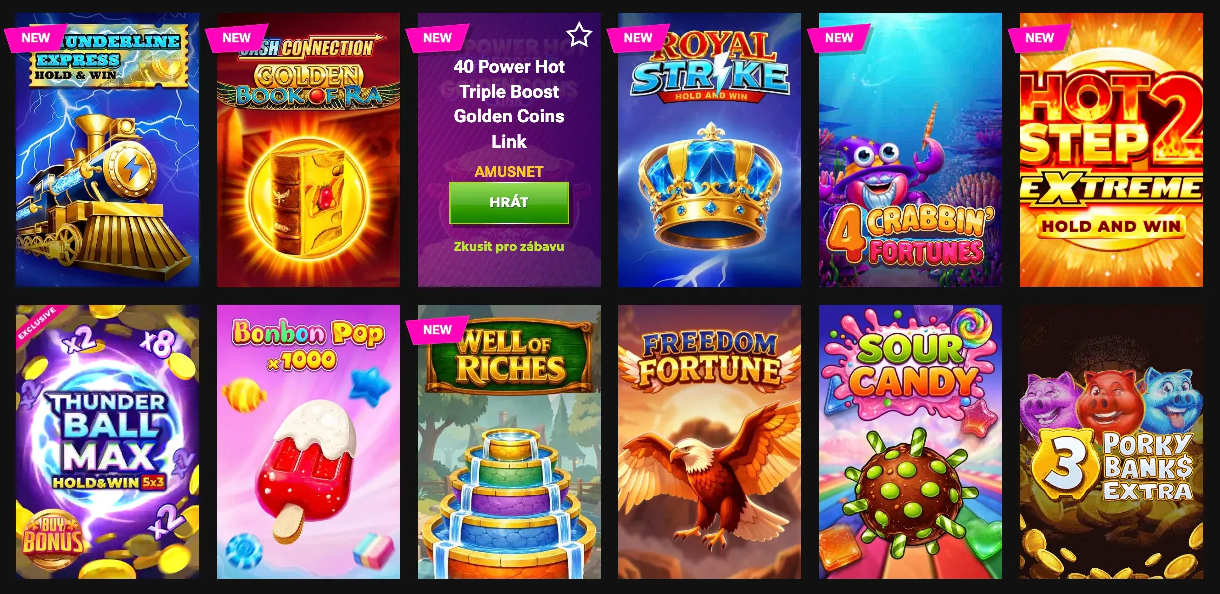 Různé hrací automaty v RTBet casino